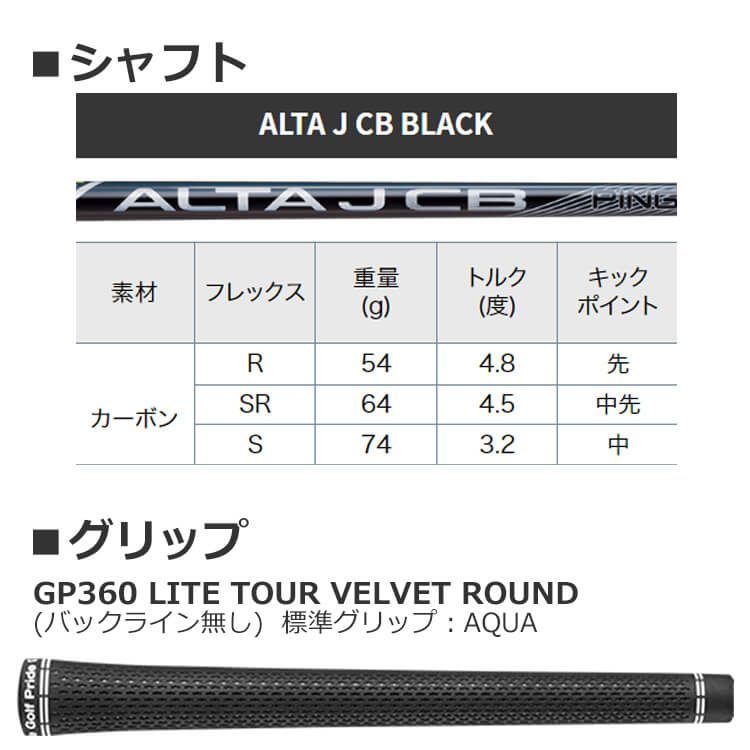 ピン i530 単品アイアン(#4,#5,UW) ALTA J CB BLACK カーボン シャフト メンズ 右用 ゴルフ 日本正規品 PING