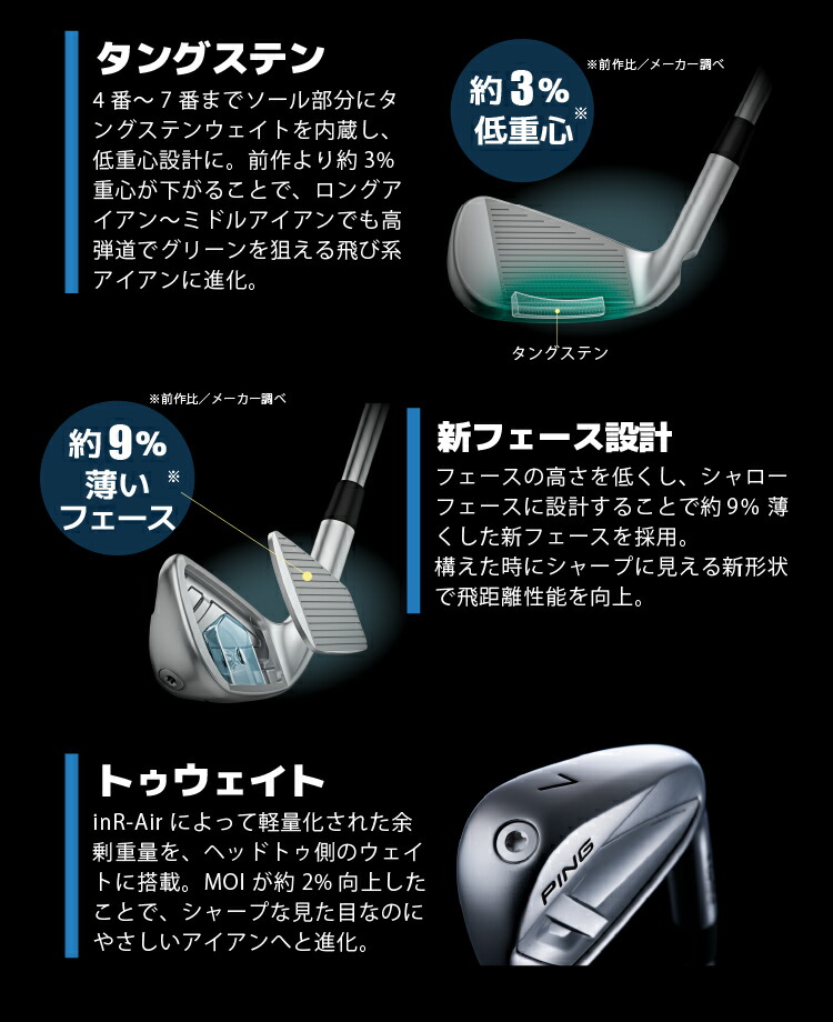 PING（ピン） レフティー PING i540 アイアン5本セット(#6-PW) N.S.PRO