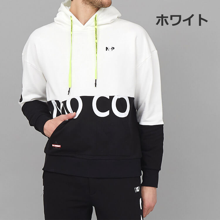 NO COMMENT パーカー L ブラック/グレー　厚手 Yahoo!オークション -「no comment paris パーカー」の落札相場