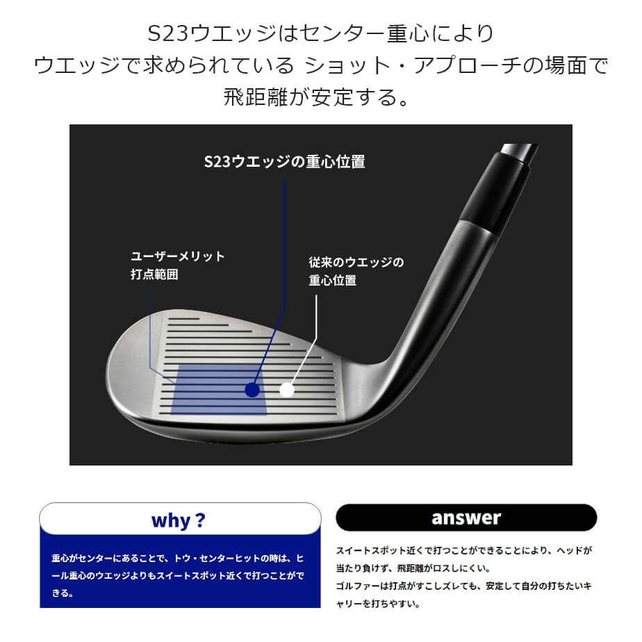 MIZUNO（ミズノ） ウェッジ S23ウエッジ ホワイトサテンブラッシュ