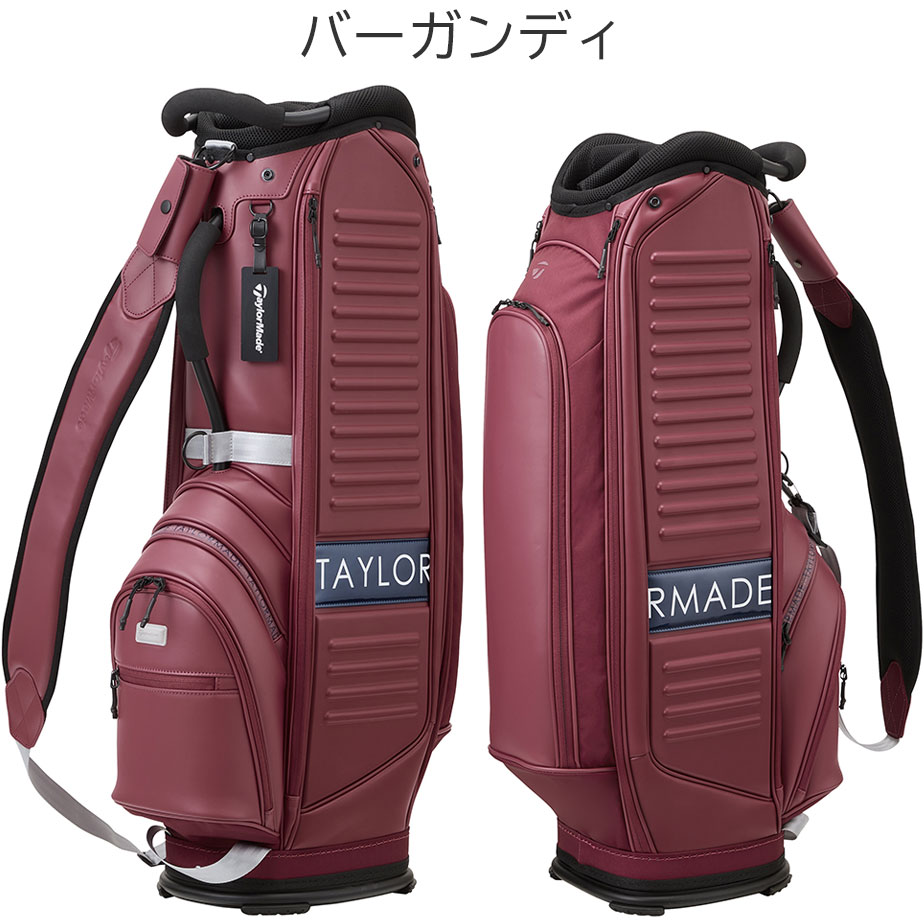 キャディバッグ テーラーメイド TaylorMade シティテックキャディバッグ メンズ ベージュ バーガンディ TD255 軽量 おしゃれ ゴルフ