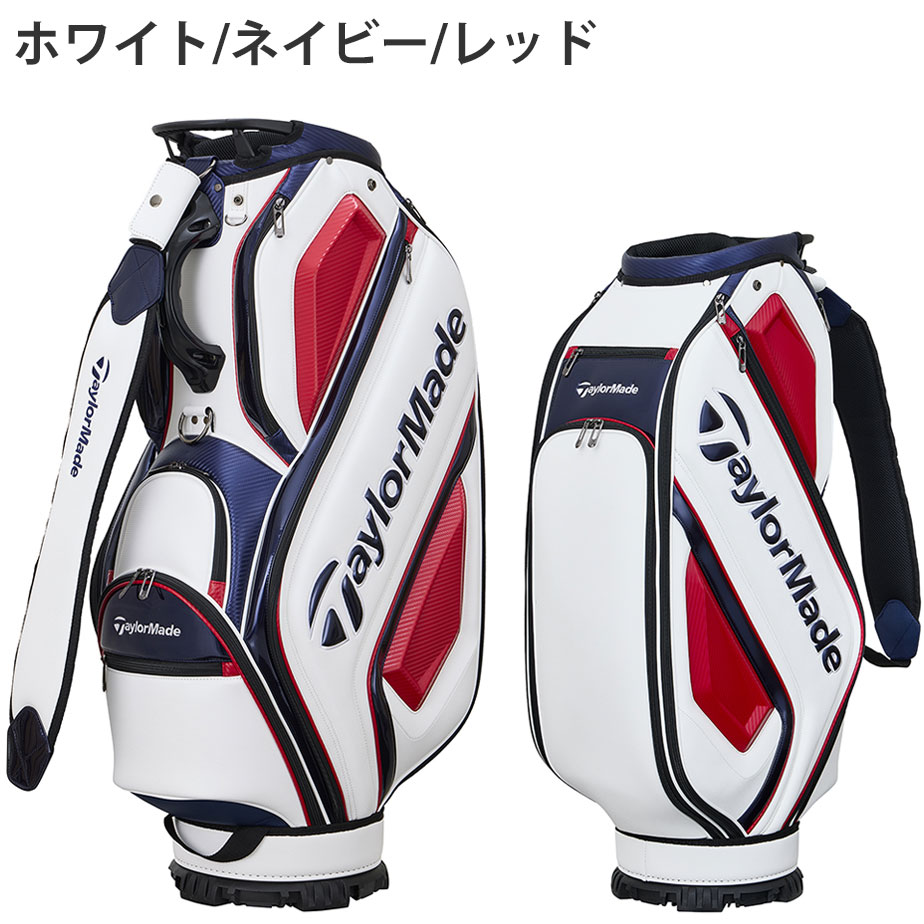 TaylorMade ゴルフキャディバッグ ホワイト/レッド　※汚れあり 新品】 TaylorMade - ホワイト キャディバッグ テーラーメイド