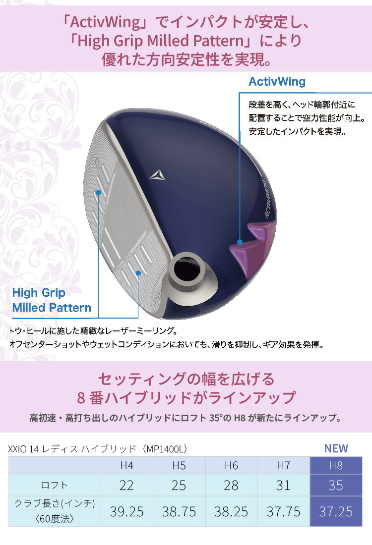 XXIO 14 ダンロップ ゼクシオ14 レディース ハイブリッド