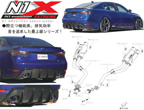 APEXi N1 evolution EXTREME Muffler ���N�T�X GS-F URL10�p �i164-T003J�j�y���t�悪�Ԋ֘A�̖@�l�l�݂̂̑Ή��z
