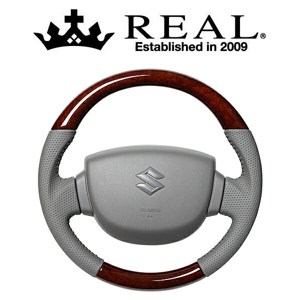REAL STEERING オリジナルシリーズ ミツビシ ミニキャブ トラック DS16T用 ブラウンウッド EV-BRW-GL | REAL（車）