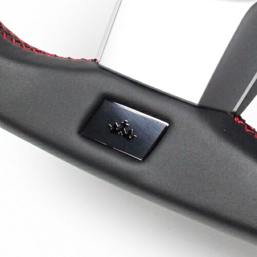 REAL STEERING オリジナルシリーズ エンブレムタイプ スバル BRZ 後期 ZC6用 ブラックカーボン レッド×ブラックユーロステッチ GRM-BKC-RD | REAL（車） | 03