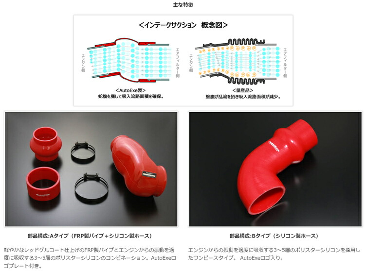 オートエクゼ AUTOEXE INTAKE SUCTION KIT マツダ マツダ2/デミオ