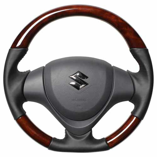 REAL STEERING オリジナルシリーズ スズキ スペーシアカスタム MK32S/MK42S用 ブラウンウッド MR31-BRW-BK | REAL（車） | 01