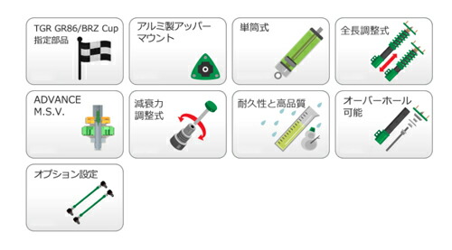 TEIN（テイン） モノレーシングダンパー スペックR トヨタ GR86 ZN8用