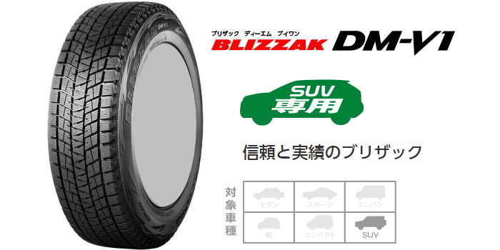 輸入車用】ブリヂストン ブリザック DM-V1 215/65R16 と オススメ