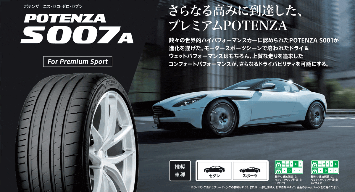 POTENZA 4本セット 245/40R18 97Y XL BRIDGESTONE S007A ブリヂストン