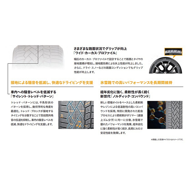 215/60R16 99T XL コンチネンタル ノース・コンタクト NC7 Continental NorthContact NC7 1本 【スタッドレスタイヤ】の画像