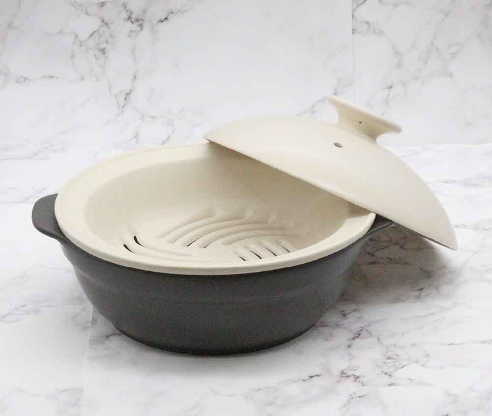 サーマテック THERMATEC カール Karl IH土鍋 9号 蒸し皿付 ベージュ