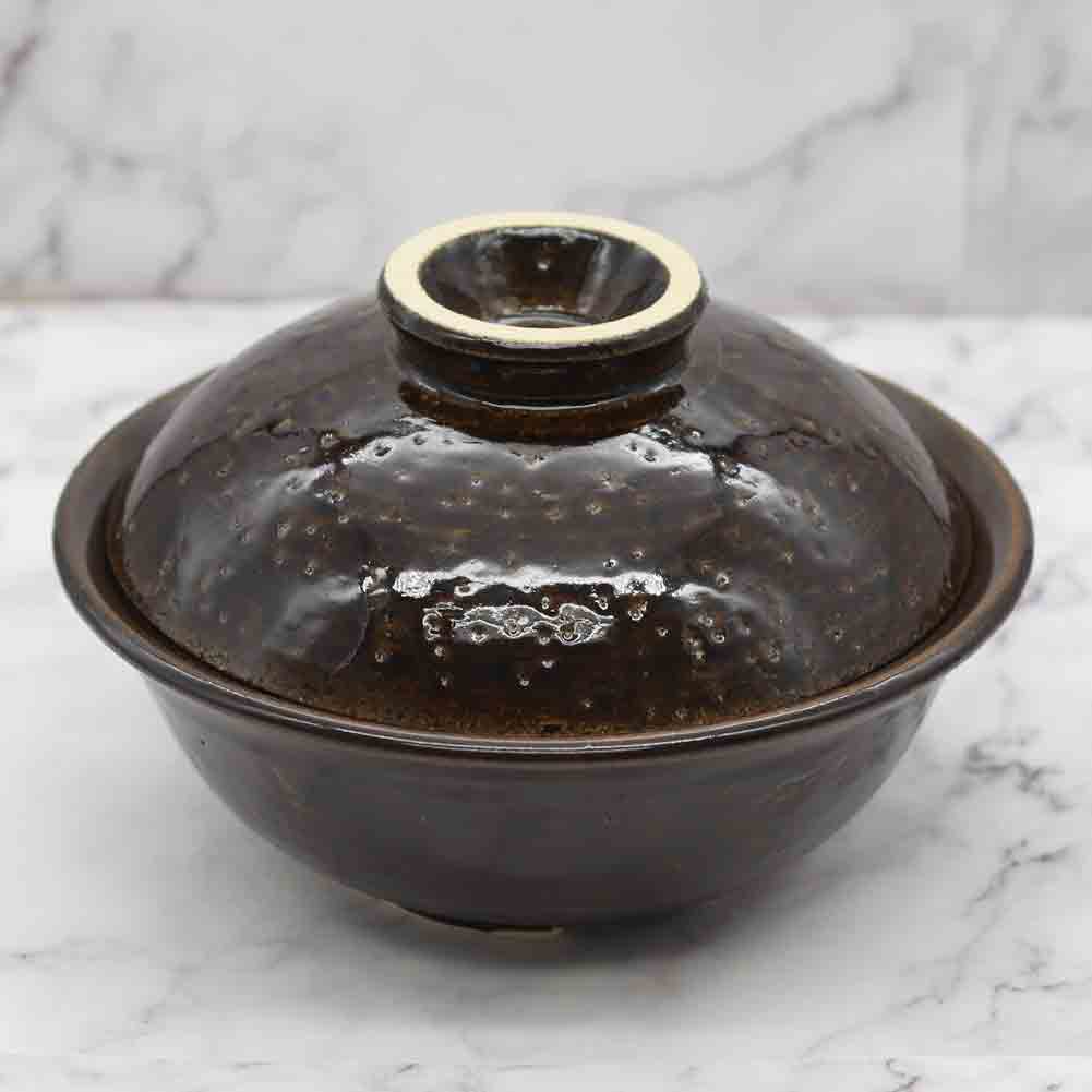 新品　長谷製陶 土鍋 蒸し鍋　伊賀焼 日本製 長谷園 【正規取扱店】長谷園 蒸し小鍋 アメ AIC-11 1から2人用 日本製