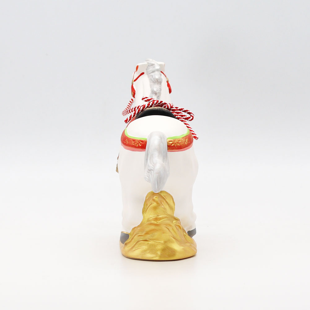 薬師窯 錦彩招福午 駿馬 大 薬師82 干支 置物 令和8年 2026年 年末