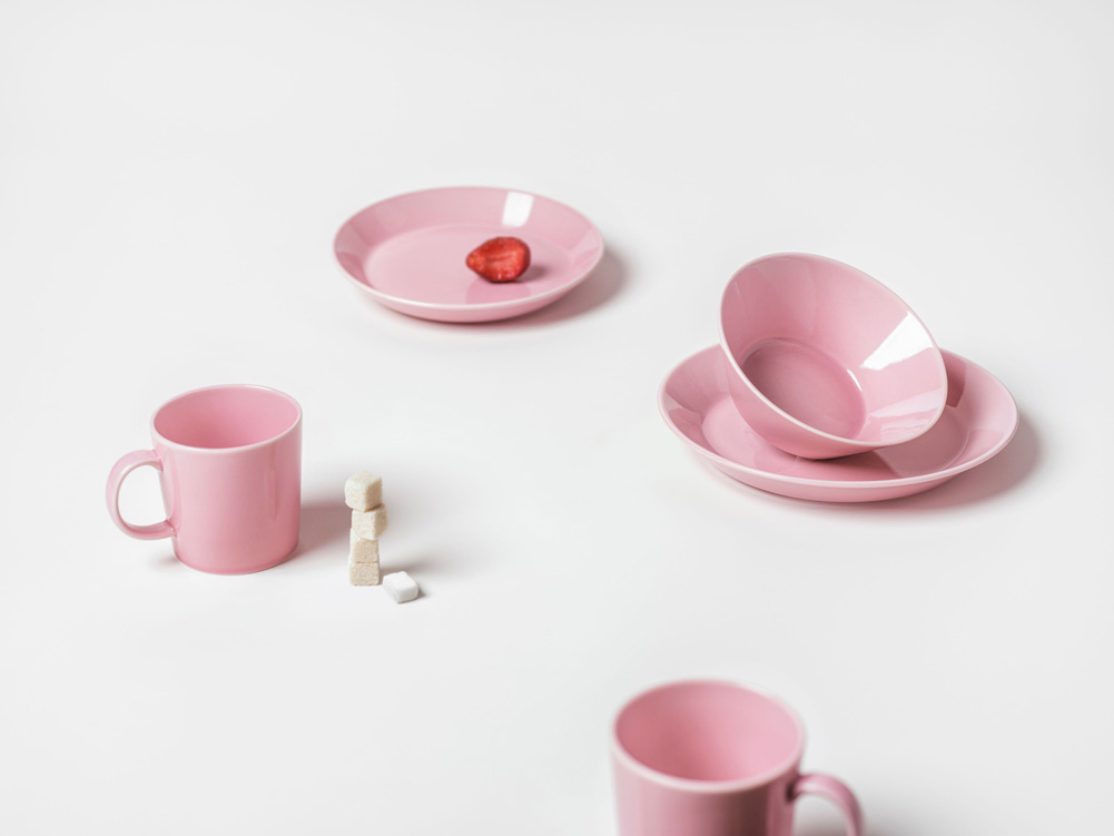  イッタラ　TEEMA ティーマ スクエアプレート ローズ　３枚 ティーマ 【正規取扱店】イッタラ iittala スクエアプレート 12x12cm 4