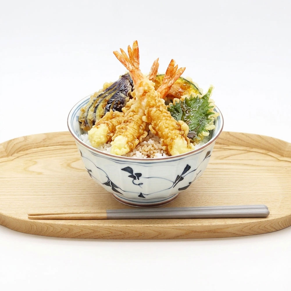 波佐見焼 一誠陶器 時代山水 丼 呉須 21054 どんぶり don 一誠窯