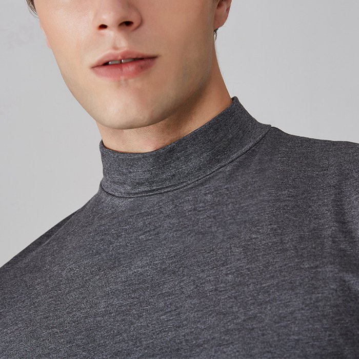モックネックTシャツ ゴルフ インナー 半袖 メンズ ハイネック Tシャツ