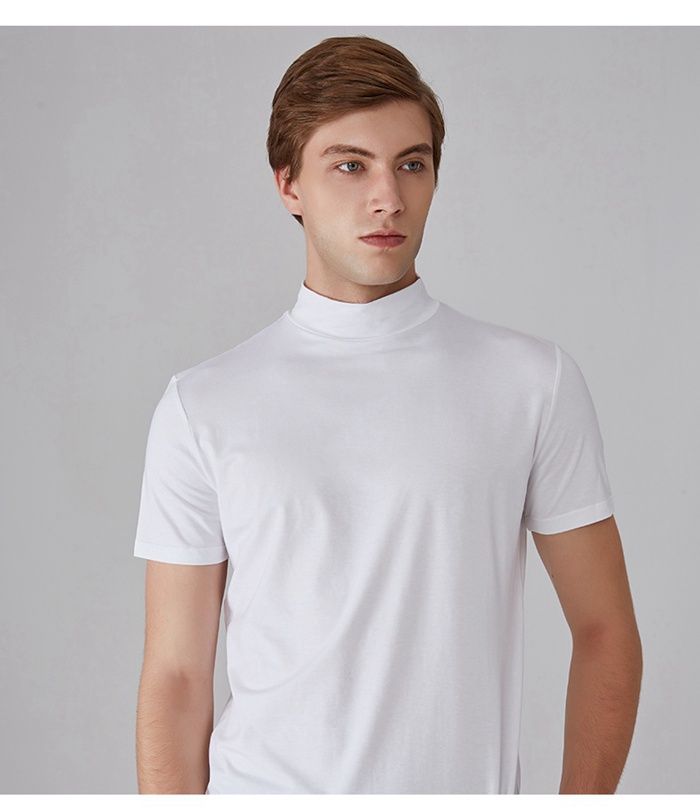 モックネックTシャツ ゴルフ インナー 半袖 メンズ ハイネック Tシャツ