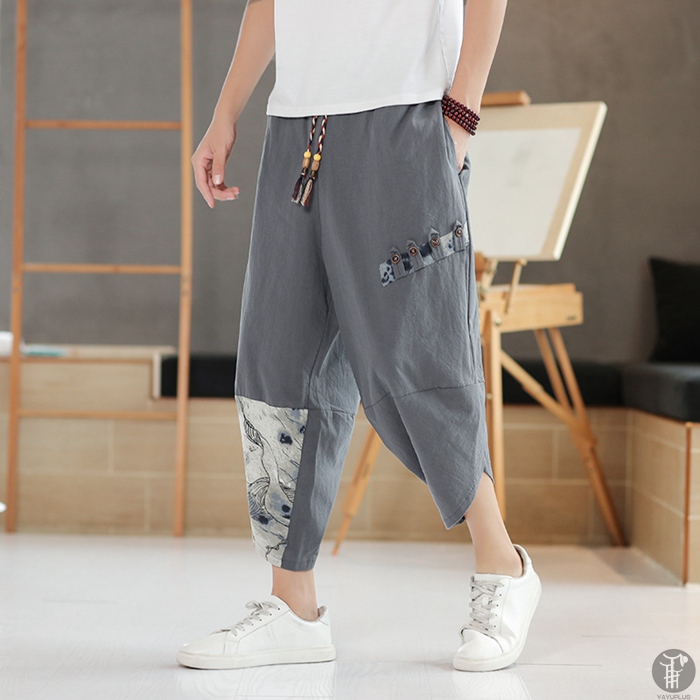 サルエルパンツ メンズ 九分丈 リネンパンツ 綿麻パンツ リネン 薄手 保障 サルエルパンツ メンズ 九分丈 リネンパンツ 綿麻パンツ リネン 薄手 保障