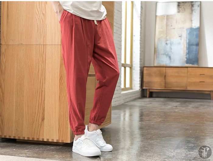 メンズ パンツ ズボン テーパードパンツ イージーパンツ ボトムス リラックス ファッション プレゼント リネン 麻混 綿麻 薄手 無地 春 夏 秋 快適