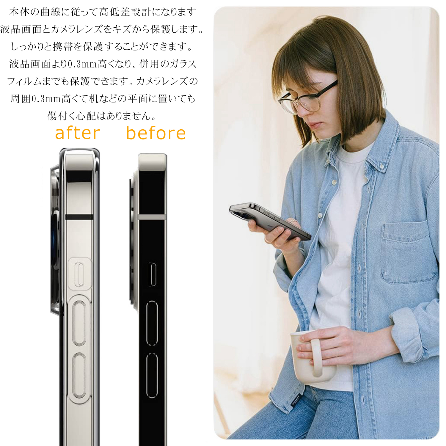 iPhone 16 ケース TPU 黄ばみにくい 耐黄変 落下防止 耐衝撃 透明