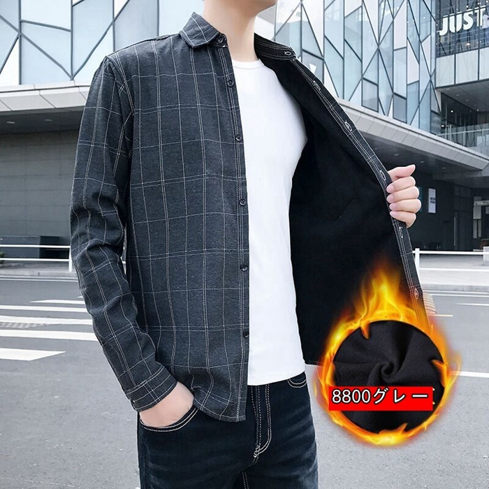 チェックシャツ 裏起毛 開襟シャツ 裏起毛シャツ 防寒 ワイシャツ メンズ シャツ ビジネス 長袖 チェック柄 総柄 Xuanxuan16 八癒ショップ 通販 Yahoo ショッピング
