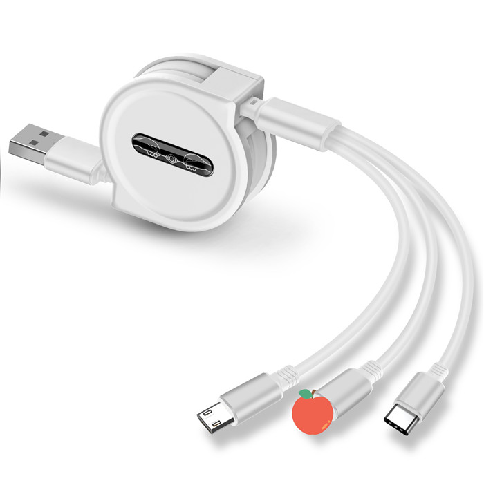 充電ケーブル 3in1 iPhone ライトニング lightning Android スマホ type-C microUSB 巻き取り USB両面挿入 |  | 04