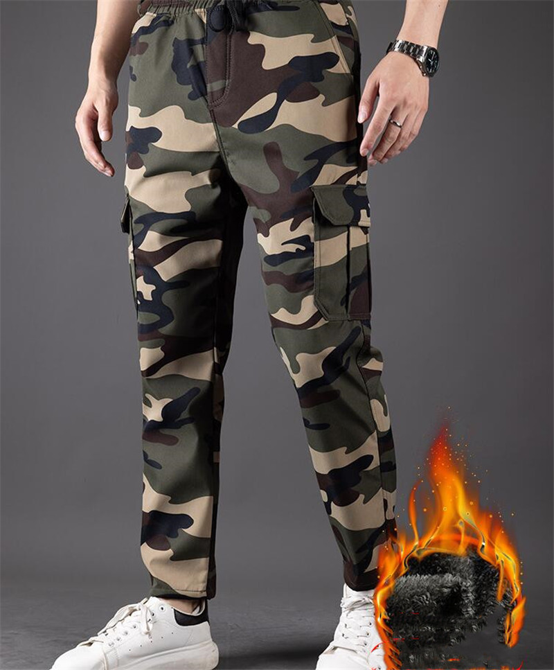 迷彩柄 カーゴパンツ 6ポケット 裏起毛 Cargo Pants メンズ ジョガー