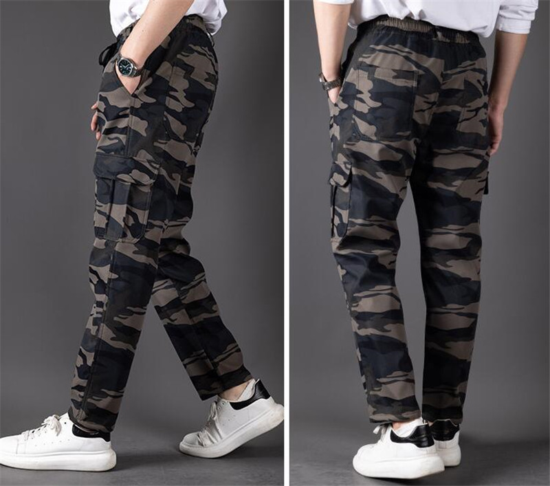 迷彩柄 カーゴパンツ 6ポケット 裏起毛 Cargo Pants メンズ ジョガー