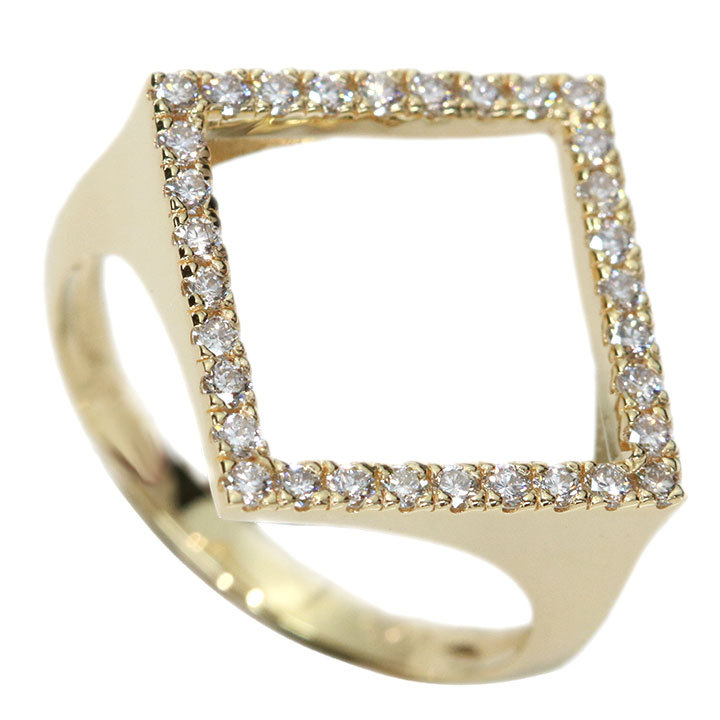 ダイヤモンド 0.40カラット K18YG イエローゴールド リング・指輪