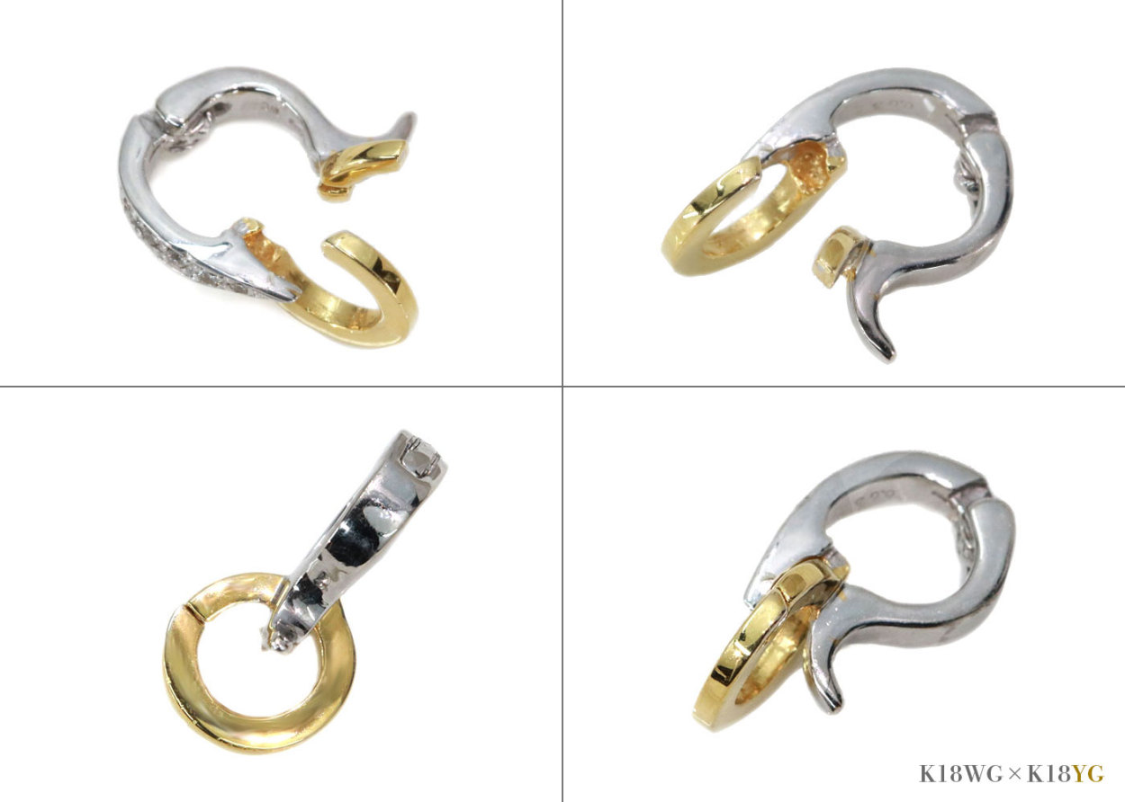 K18WG ダイヤモンドバチカン ダイヤモンドK18WG製パール用ジョイントバチカン ペンダント金具