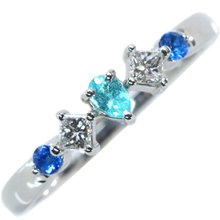 パライバトルマリン 0.07カラット ダイヤモンド 0.15カラット PT900