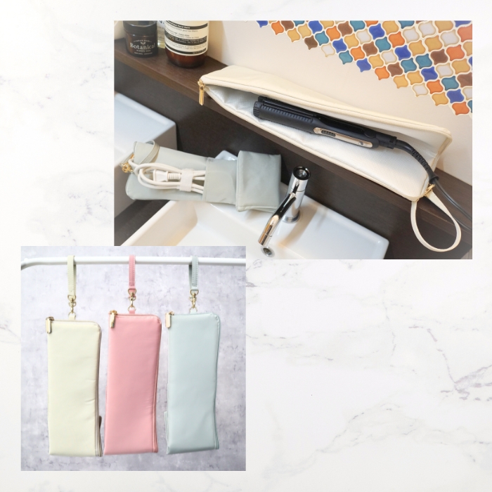 60％OFF→792円！クーポンで！】ヘアアイロンポーチ 耐熱 210
