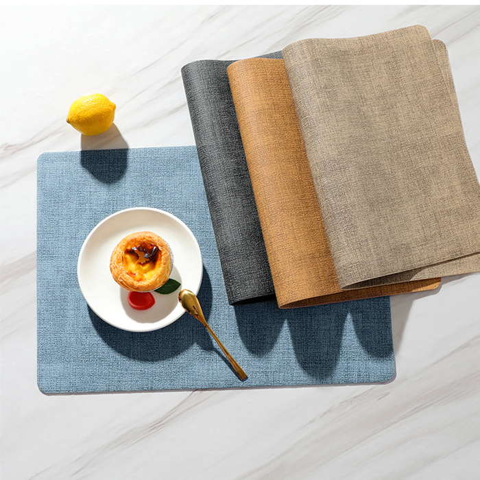 1点990円!対象2点購入クーポンで]ランチョンマット 高質PUレザー 2枚