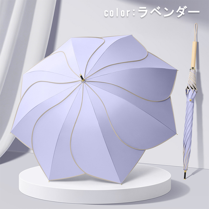 1点2490円!対象2点購入クーポンで]傘 花びら傘 花びら 長傘 長柄 晴雨