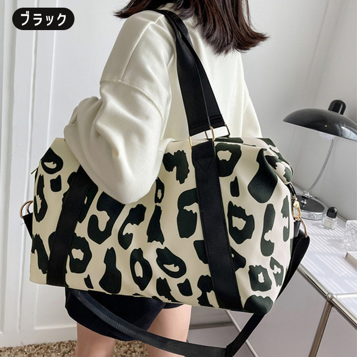 ボストンバッグ 旅行 軽量 レディース メンズ 2WAY レオパード ヒョウ