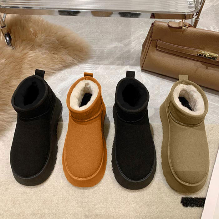 ムートンブーツ レディース シューズ 厚底 靴 ボア ファー もこもこ
