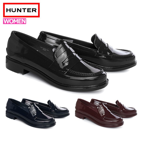 HUNTER（ハンター） レインシューズ 靴 ローファー レディース 防水
