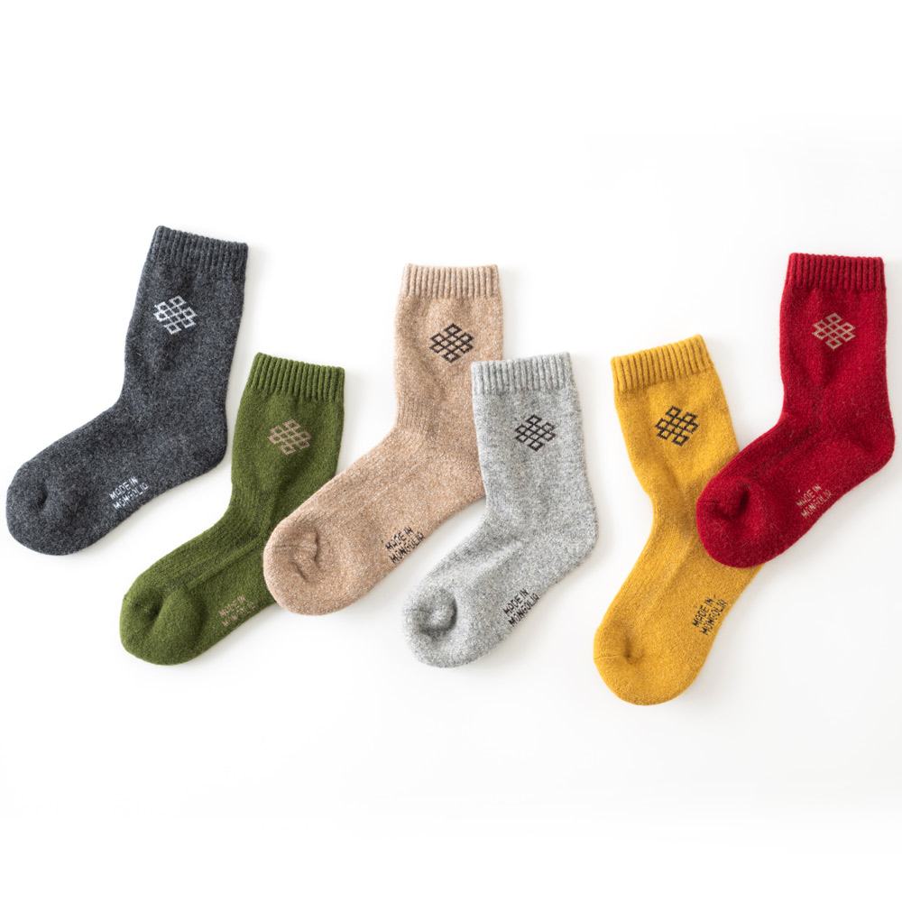 ウールミドルソックス