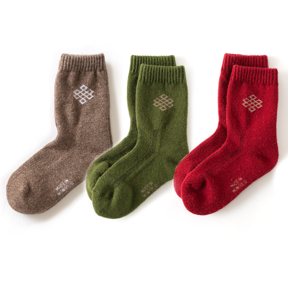 ウールソックス ウール靴下 羊と暮らすクルー丈ソックス あったか靴下