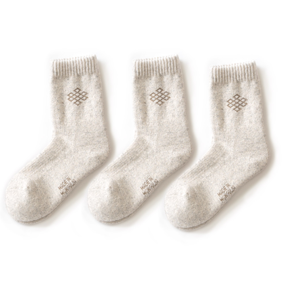 ウールソックス ウール靴下 羊と暮らすクルー丈ソックス あったか靴下