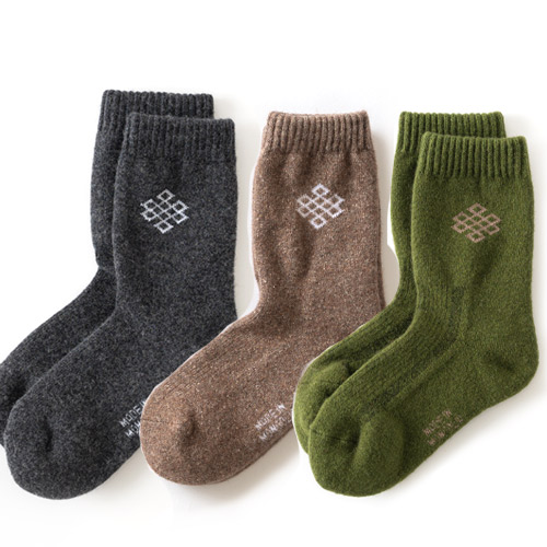 ウールソックス ウール靴下 羊と暮らすクルー丈ソックス あったか靴下