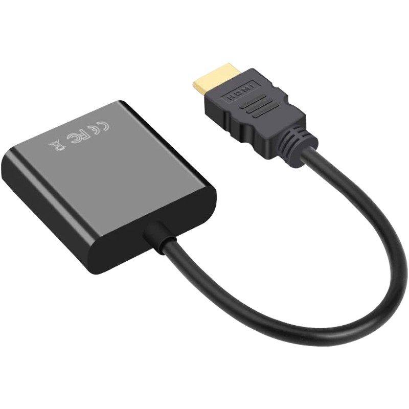 HDMI to VGA 変換 アダプタ ケーブル hdmi vga 変換アダプタ 変換ケーブル D-sub15pin HDMI オス VGA メス 変換器 スイッチ ノートPC リモートワーク モニター