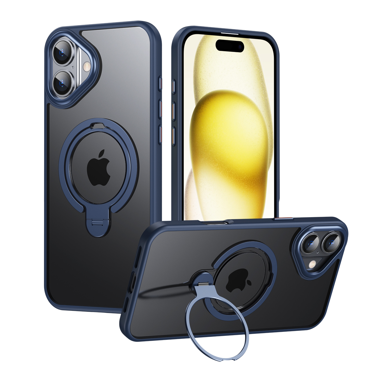 magsafe対応 iphoneケース 16e 透明 リング付き iphone16 pro