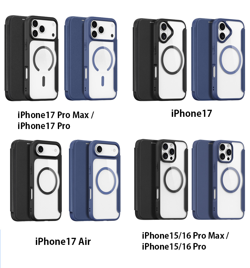 iphone17 pro max ケース MagSafe 対応 手帳型 iphoneair iphone16 e