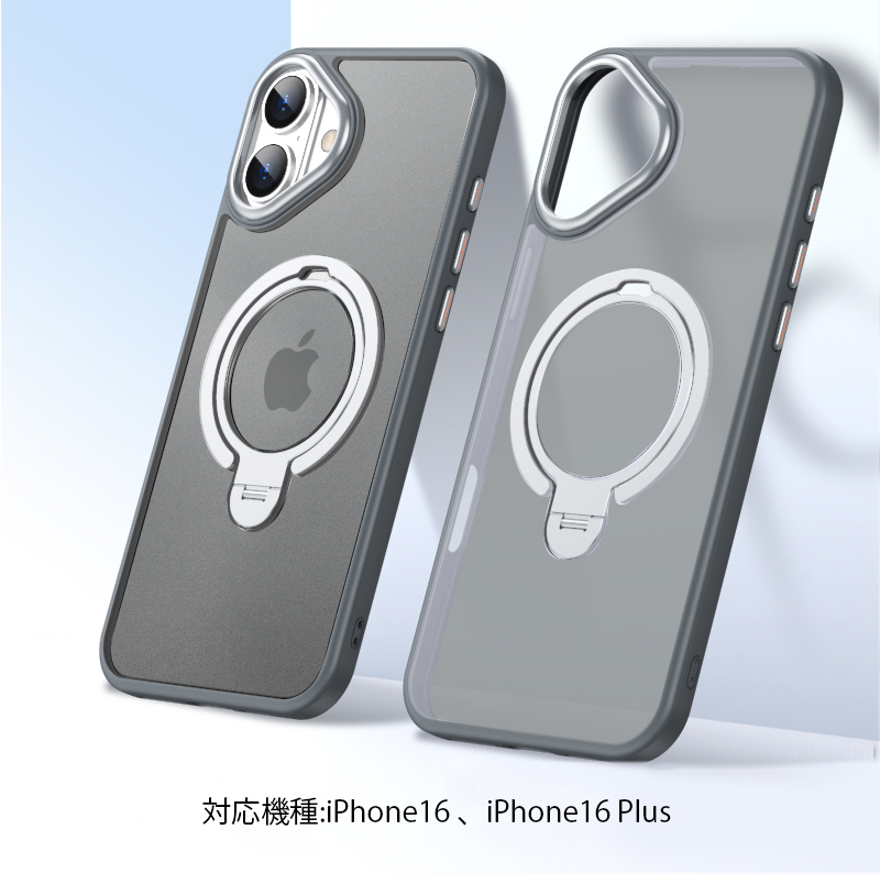 magsafe対応 iphoneケース 16e 透明 リング付き iphone16 pro