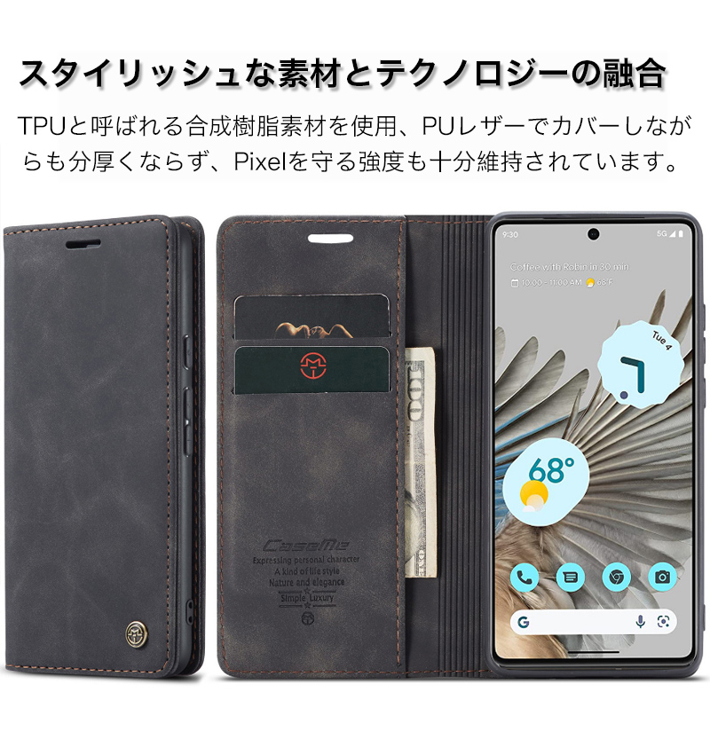 Google Pixel 8 7 a ケース 手帳型 pixel 8 pro ケース 耐衝撃 Google Pixel 6a ケース レザー グーグル ピクセル 8 7 pro ケース 革 ピクセル8 カバー おしゃれ｜yeti｜10