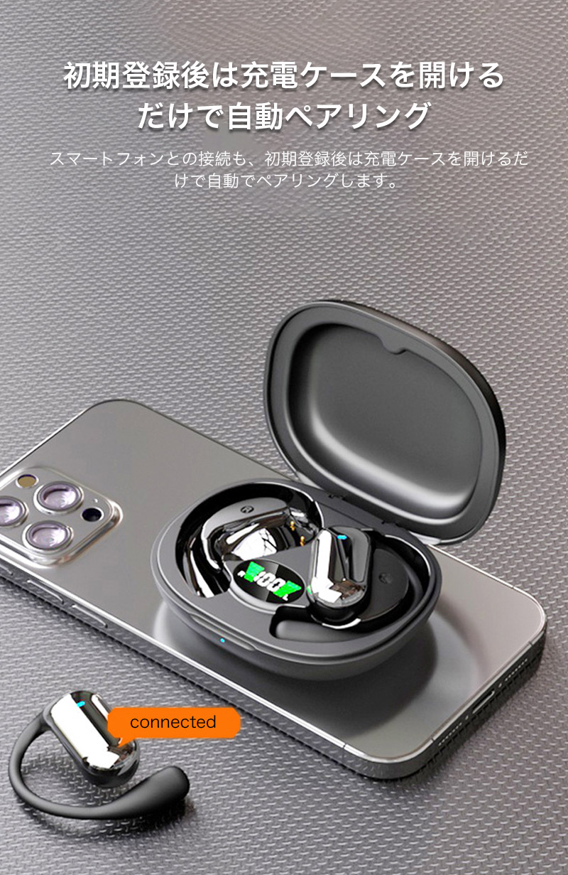 Bluetooth 空気伝導 イヤホン 両耳 ワイヤレスイヤホン 耳掛け式 オープンイヤー型 イヤフォン 耳を塞がない iphone Bluetooth5.4 ヘッドホン 生活防水 高音質 |  | 14