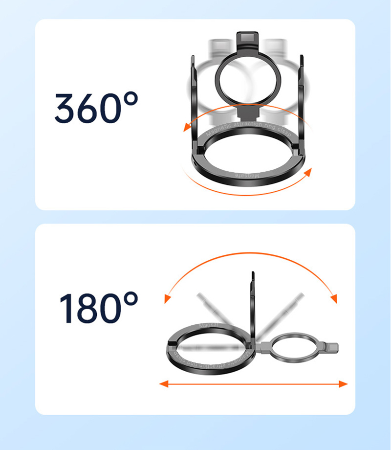 スマホホルダー スマホリング ｍagsafe対応 携帯 リングホルダー リングスタンド アルミ 360度回転 フィンガーリング 落下防止 角度調整 メンズ